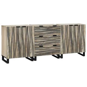 vidaXL Badkamermeubelset met lade met plank 3 pcs Wit Bewerkt hout