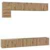 vidaXL Tv-meubelset 5 pcs Artisan Eiken Bewerkt hout