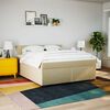 vidaXL Boxspring met matras stof cr&egrave;mekleurig 180x200 cm