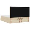 vidaXL Ottoman bed met matras 180x200cm stof cr&egrave;mekleurig