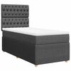 vidaXL Boxspring met matras stof donkergrijs 90x200 cm