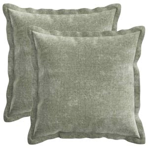 vidaXL Kussensloop 2 pcs HOUTEN Groen 45 x 45 cm Chenille Stof