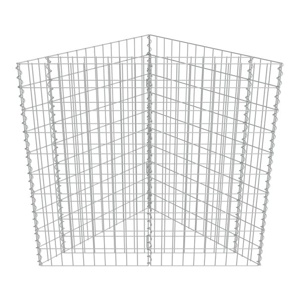 vidaXL Gabion plantenbak verhoogd 75x75x100 cm gegalvaniseerd staal