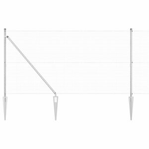 vidaXL Gecombineerd draadhek met spikes 10 x 0,8 m (B x H)