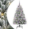vidaXL Kunstkerstboom 150 cm 150 LED's Warmwit PVC en staal