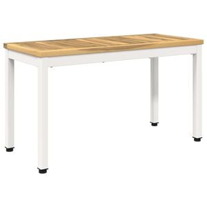 vidaXL Tuinbank 80,5 x 35 x 45 cm Massief Acaciahout Wit Rechthoekig