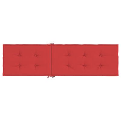 vidaXL Terrasstoelkussen (75+105)x50x3 cm rood