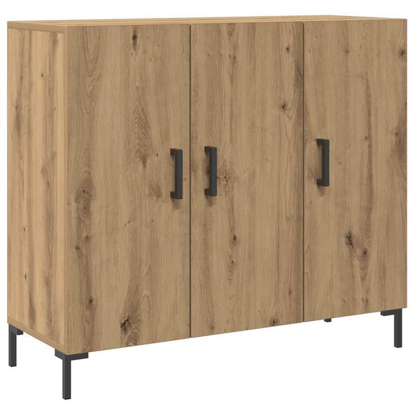 vidaXL Dressoir 90x34x80 cm bewerkt hout artisanaal eikenkleurig