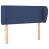 vidaXL Hoofdbord met randen 83x23x78/88 cm stof blauw