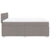 vidaXL Boxspring met matras stof taupe 140x190 cm