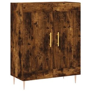 vidaXL Dressoir 69,5x34x90 cm bewerkt hout gerookt eikenkleurig