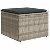 vidaXL 2-delige Loungeset met kussens poly rattan acacia lichtgrijs