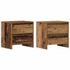 vidaXL Nachtkastje 2 pcs Oudhout 45 x 34 x 44,5 cm Bewerkt hout