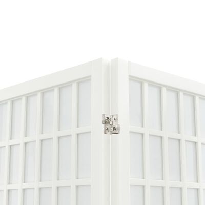 vidaXL Kamerscherm inklapbaar 3 panelen Japanse stijl 120x170 cm wit