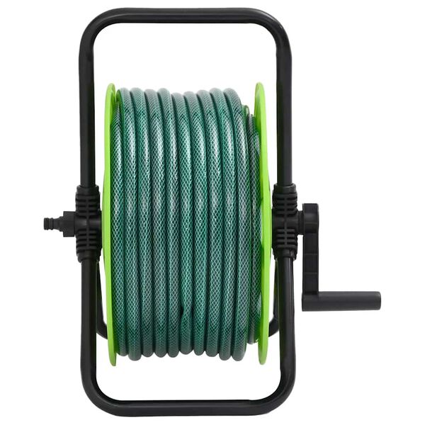 vidaXL Slanghaspel met slangkoppelset 0,5" 50 m vrijstaand PVC groen