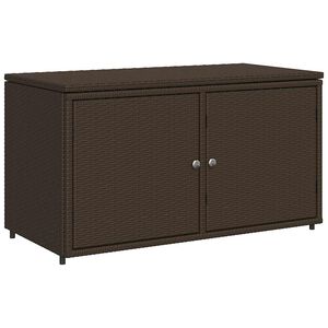 vidaXL Tuinkast 110x55x60,5 cm poly rattan bruin