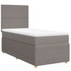 vidaXL Boxspring met matras stof taupe 90x200 cm