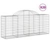 vidaXL Schanskorven 20 st gewelfd 200x50x80/100 cm ijzer