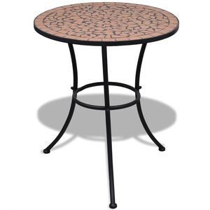 vidaXL Bistrotafel 60 cm moza&iuml;ek terracottakleurig