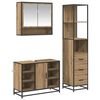vidaXL Badkamermeubelset 3 st Artisan Eiken 35 x 37,5 x 166 cm