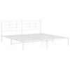 vidaXL Bedframe met hoofdbord metaal wit 200x200 cm