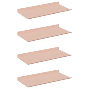 vidaXL Drijvende plank 4 pcs Roze 40 x 18 x 2,5 cm Staal