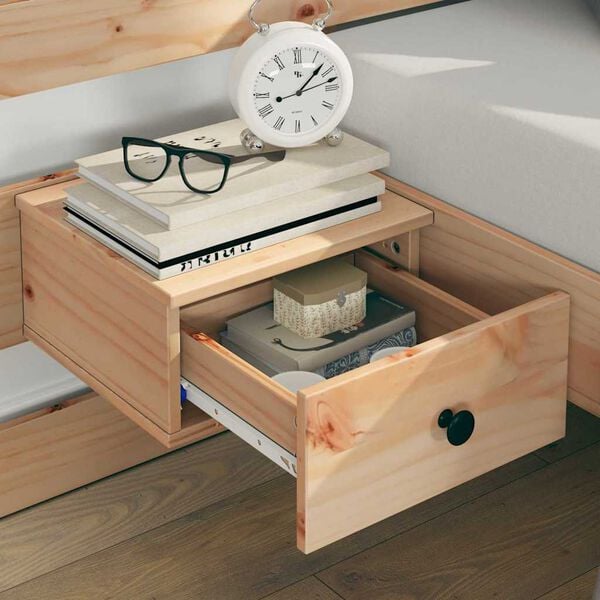 vidaXL Bedframe met hoofdeinde Bruin 150 x 200 cm Massief grenenhout