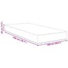 vidaXL Bedmatras met matras Grijs 100 x 200 cm Stof