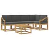 vidaXL Buiten bankenset met kussen 6 pcs Wit en antracietkleurig