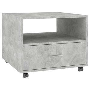vidaXL Salontafel 55x55x40 cm bewerkt hout betongrijs