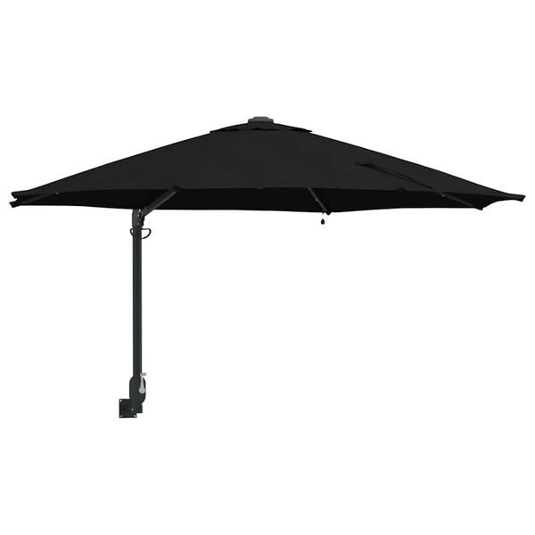 vidaXL Tuinparasol Zwart 248 x 248 x 148 cm Polyester en staal