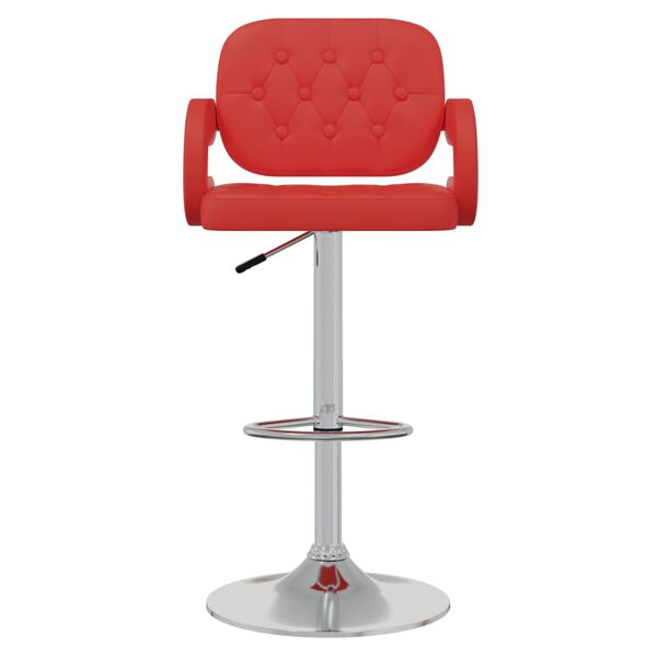 vidaXL Barstoelen 2 st kunstleer rood