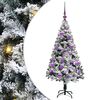 vidaXL Kunstkerstboom Wit 120 cm PVC en Staal en Kunststof