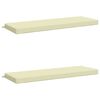 vidaXL Bank Kussens SOEST 2 st 100% Polyester Cr&egrave;mekleurig