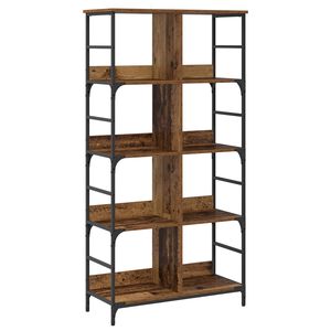 vidaXL Boekenkast 4-laags 78,5 x 33 x 153 cm metaal PB Oud hout