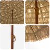 vidaXL Strandparasol Naturel 255 x 255 x 255 cm Polyester en staal