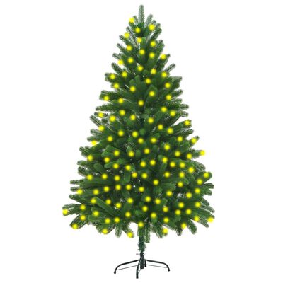 vidaXL Kunstkerstboom met verlichting 210 cm groen