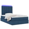 vidaXL Opbergbed met LED met matras Blauw 120 x 200 cm Polyester