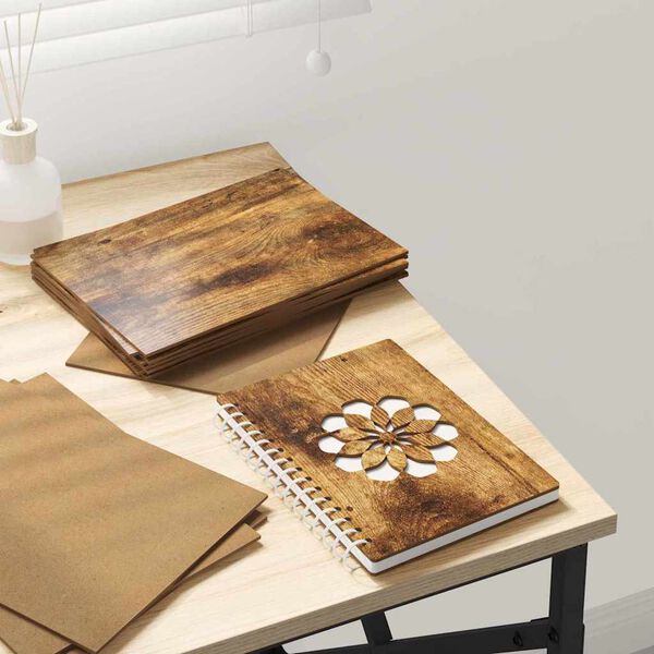 vidaXL Decorpanelen 12 pcs Gerookt eiken 15 x 21 x 0.27 cm