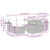 vidaXL 7-delige Loungeset met kussens poly rattan beige