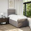 vidaXL Boxspring met matras stof taupe 90x190 cm