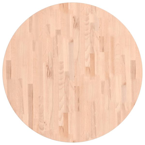 vidaXL Tafelblad rond &Oslash;90x1,5 cm massief beukenhout