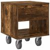 vidaXL Nachtkastje Gerookt eiken 40,5 x 40 x 48 cm Bewerkt hout