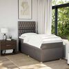 vidaXL Boxspring met matras stof taupe 80x200 cm