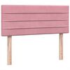 vidaXL Boxspring met matras fluweel roze 120x220 cm