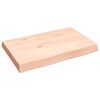 vidaXL Tafelblad natuurlijke rand 60x40x(2-6) cm massief eikenhout