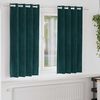 vidaXL Verduisterende gordijnen 2 pcs Donkergroen 140 x 175 cm Fluweel