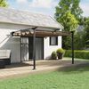 vidaXL Wandgemonteerde Pergola Taupe Staal