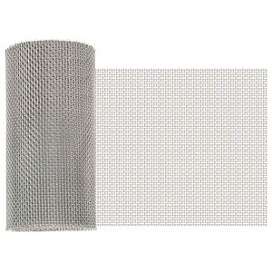 vidaXL Gaas Scherm 20 x 200 cm 8 Mesh RVS 201 Zilverkleurig