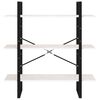 vidaXL Boekenkast met 3 schappen 100x30x105 cm massief grenenhout wit